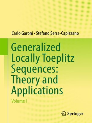 cover image of Generalized Locally Toeplitz Sequences